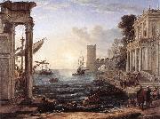 Claude Lorrain Seaport with the Embarkation of the Queen of Sheba df